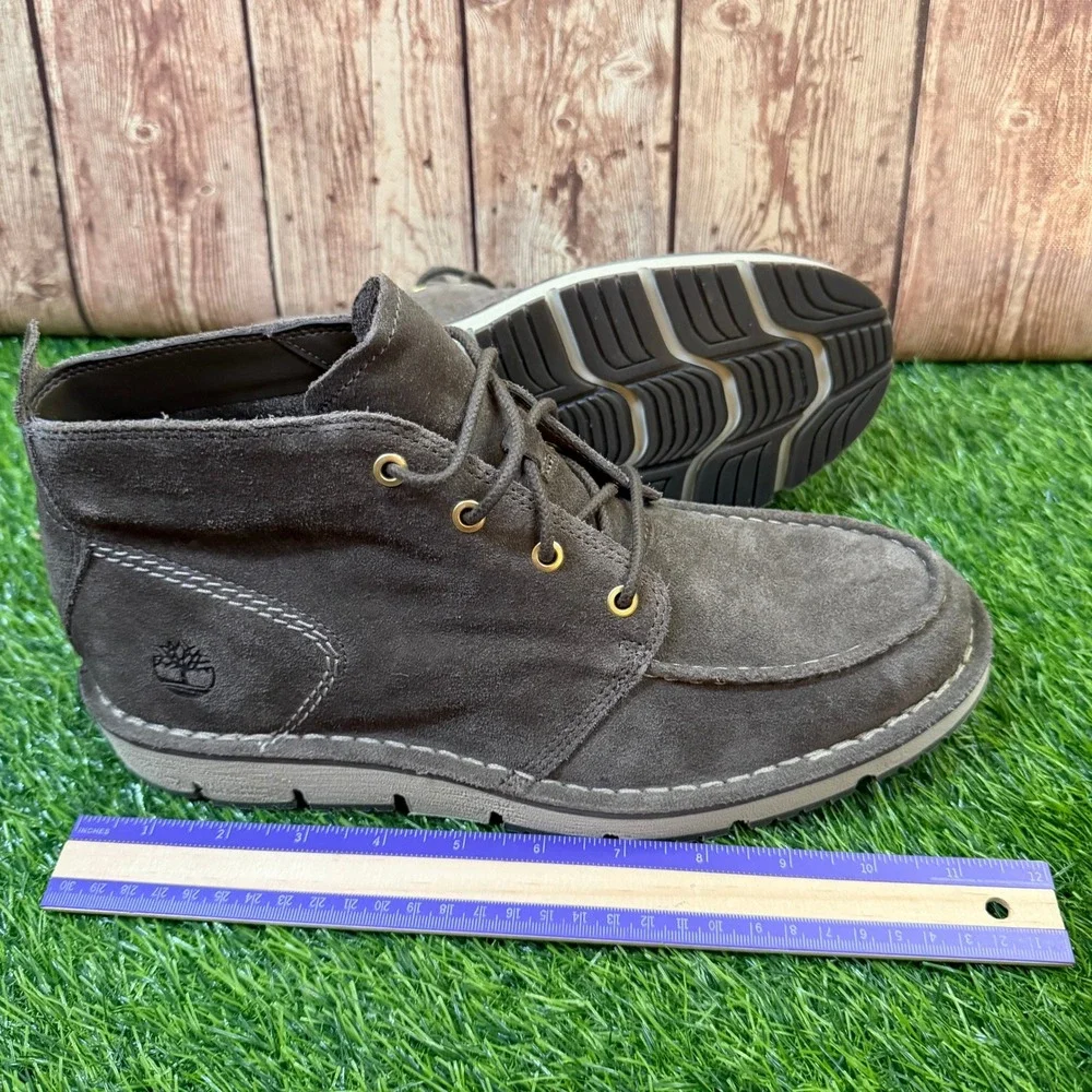 Timberland Westmore Mid Lace Chukka Boot Mens 9.5 Canteen Suede Moc Toe
